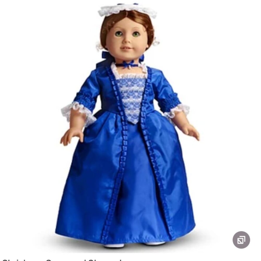Felicity American Girl 1990s Christmas Gown and Stomacher 7 piece set